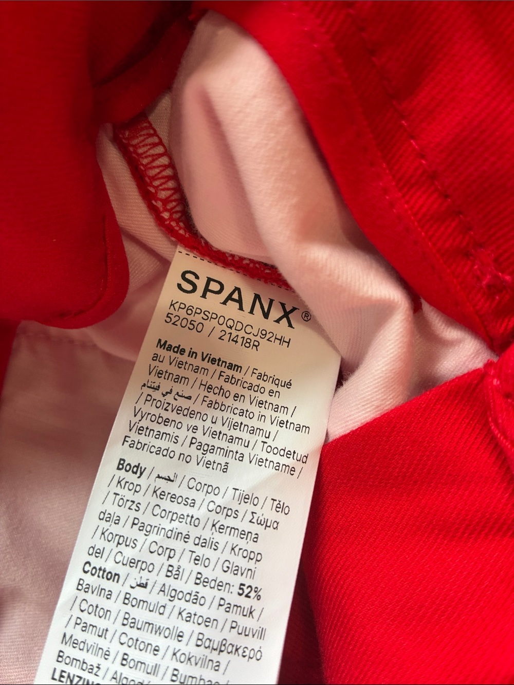 NWOT SPANX Bright Red Wide Leg High Rise Trousers - Picture 6 of 6